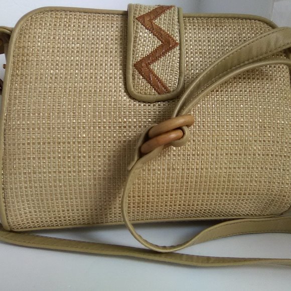 Indian Embroidered Design Shoulder Hand Bag Color Tan - Picture 13 of 16